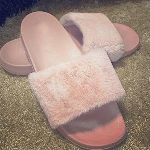 Cute pink house slippers